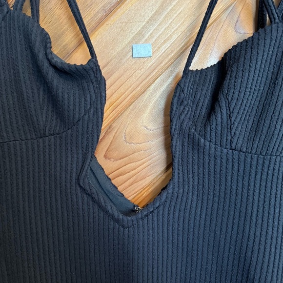 Outcast Black Strappy Mini Dress Size Medium - Picture 2 of 6